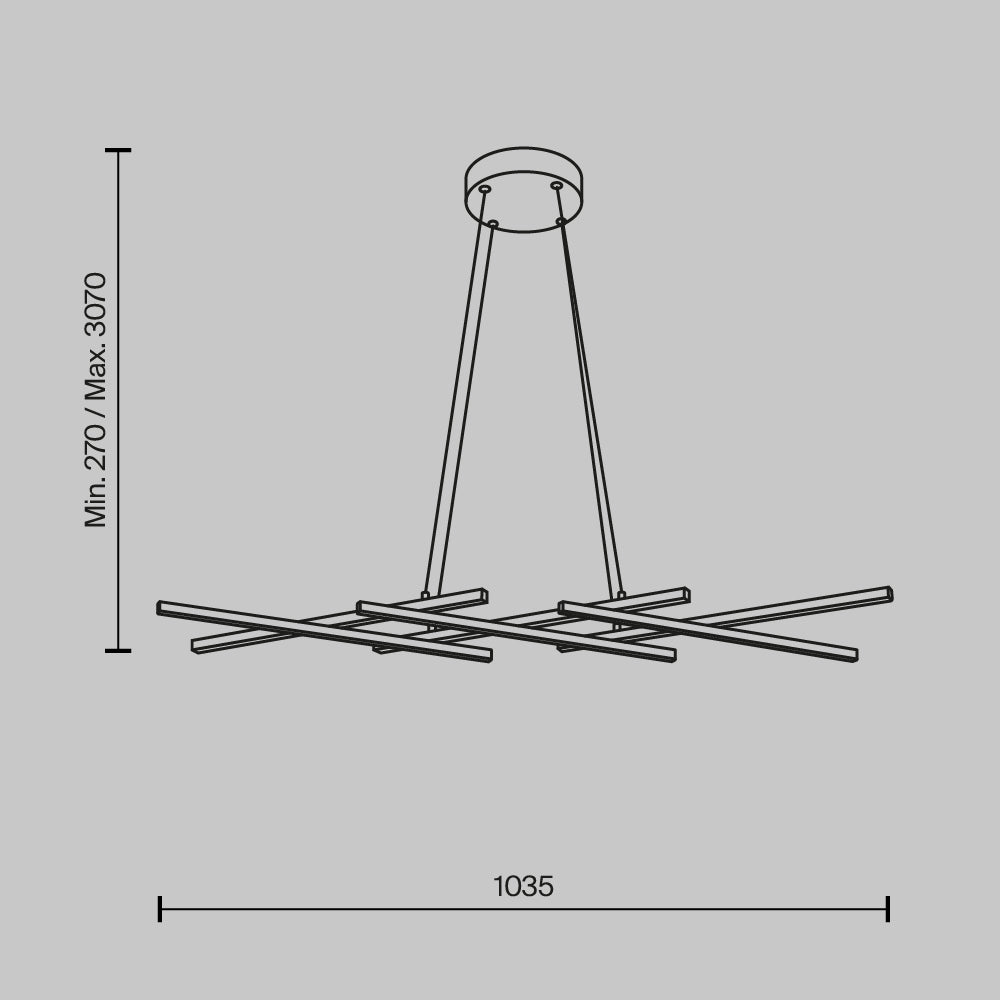 Halo LED Hanging Lamp - Black