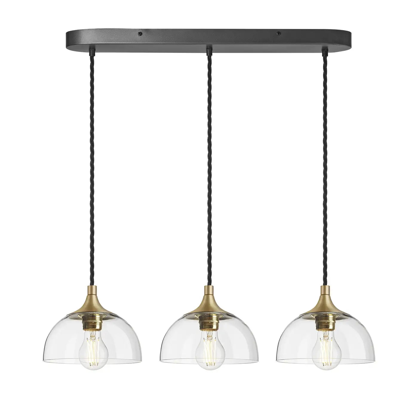 Chelsea Glass Globe/ Dome 3 Wire Cluster Lights- Various Finishes
