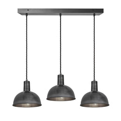 Sleek Dome 3 Wire Cluster Lights - Brass/Pewter