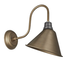 Swan Neck IP20 Cone Wall Light - 8 Inch