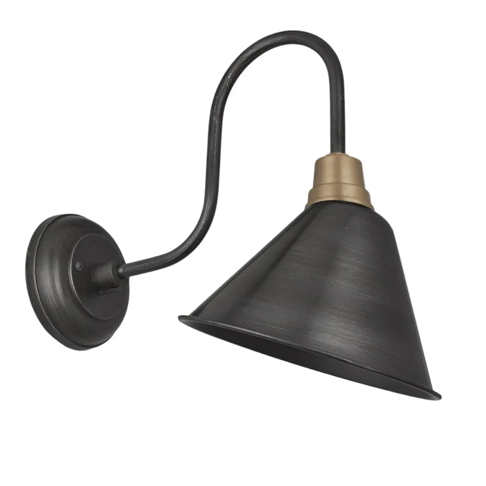 Swan Neck IP20 Cone Wall Light - 8 Inch