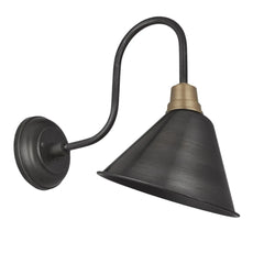 Swan Neck IP20 Cone Wall Light - 8 Inch
