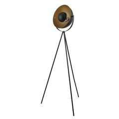 Blink Tripod Floor Lamp - Black Matt Metal & Gold E27