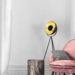 Blink Tripod Floor Lamp - Black Matt Metal & Gold E27