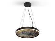 Stone Centre Ceiling Light  Cct -Black 60D