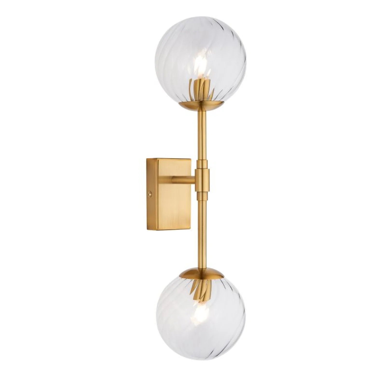 Bauer Wall Light- Aged Brass & Clear Glass Finish
