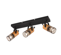 Tosh 3Lt Bar Spotlight - Black & White/ Black & Wood