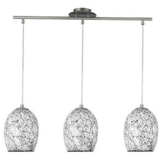 SEARCHLIGHT 8069-3WH Pendand Light Fitting CRACKLE