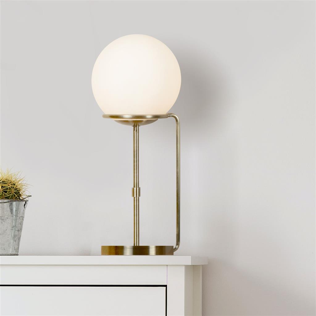 Sphere 1Lt Table Lamp - Antique Brass