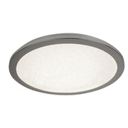 Scilly LED Flush Chrome & Crystal Sand IP44 - Various Sizes