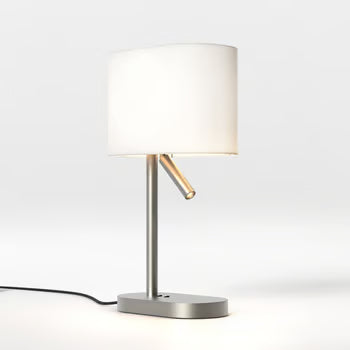 Venn Reader Table Lamp - Bronze/Matt Nickel with Shade