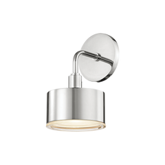 Nora 1Lt Wall Sconce- Aged Brass/ Polished Nickel