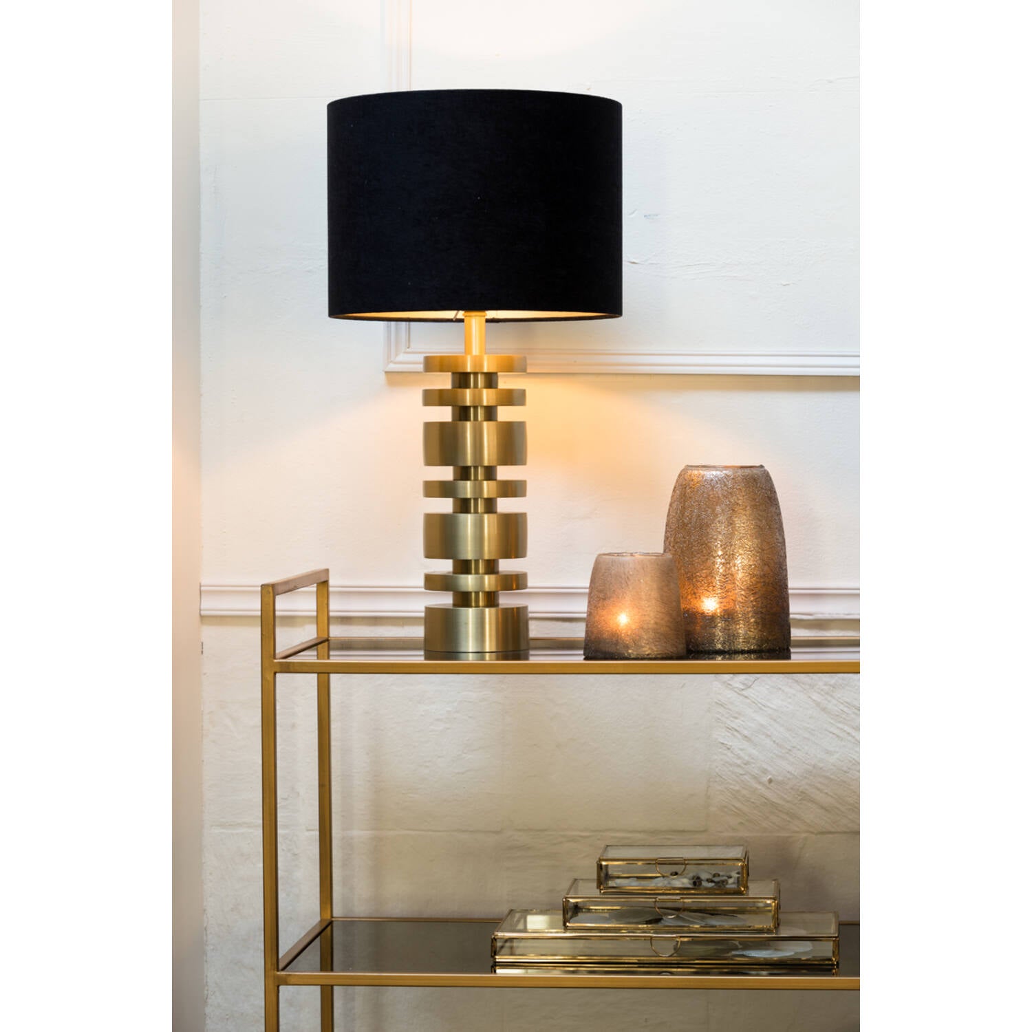 Desley Lamp Base Only- Gold & Black Finishes