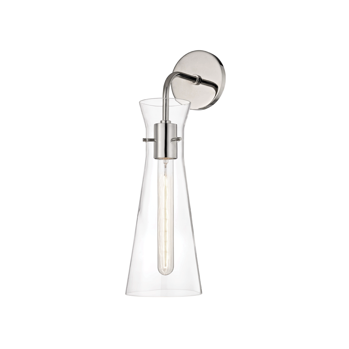 Anya 1Lt Wall Sconce - Brass/Nickel