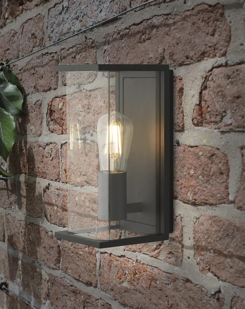 Picadilly Outdoor Wall Light IP44 - Grey Metal