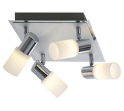 Clapton 4Lt Square Plate Spotlight - Chrome