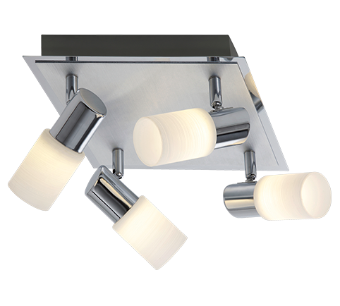Clapton 4Lt Square Plate Spotlight - Chrome