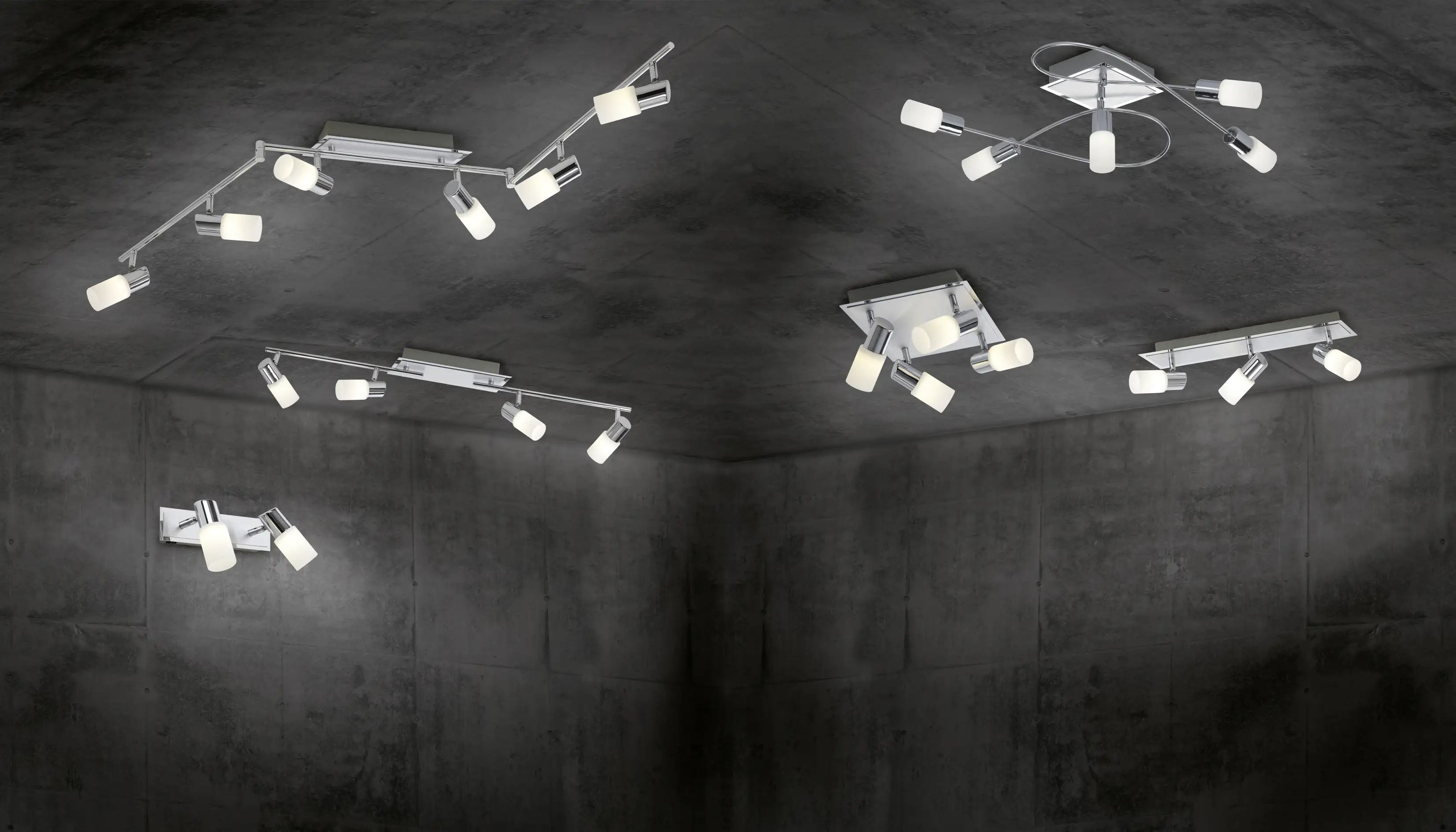Clapton 4Lt Square Plate Spotlight - Chrome