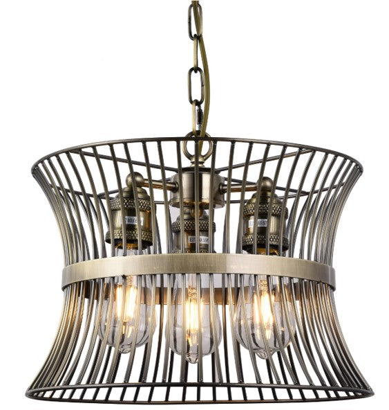 Kapri Center Light Antique Brass/Satin Nickel - Finish