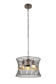 Kapri Center Light Antique Brass/Satin Nickel - Finish