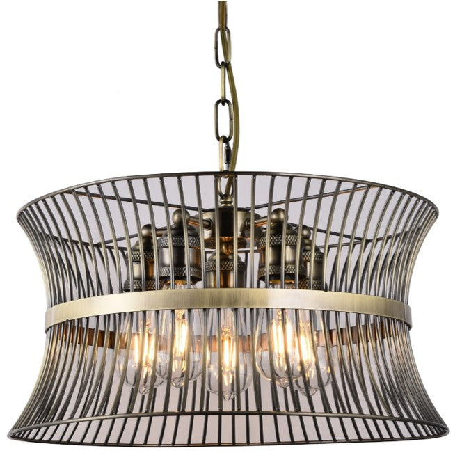 Kapri Center Light Antique Brass/Satin Nickel - Finish