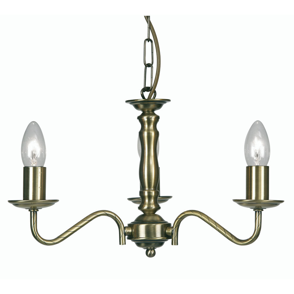 Nador 3/5 Ceiling Light- Antique Brass/ Gold Finishes