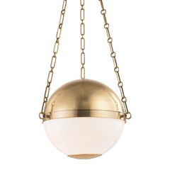 Sphere No.1 2/3Lt Pendant - Aged Brass