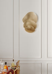 Akemi 1Lt Sconce - Gold/Silver Leaf
