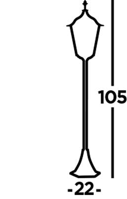 Alex 1/3Lt Post Light IP44 - Various Sizes