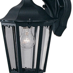 ALEX OUTDOOR UP/DOWN WALL LIGHT - BLACK METAL & GLASS