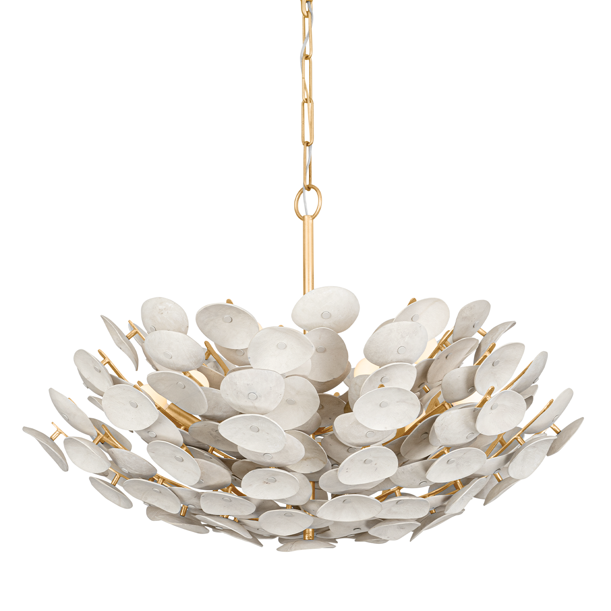 Aimi 9/12Lt Chandelier - Vintage Gold Leaf