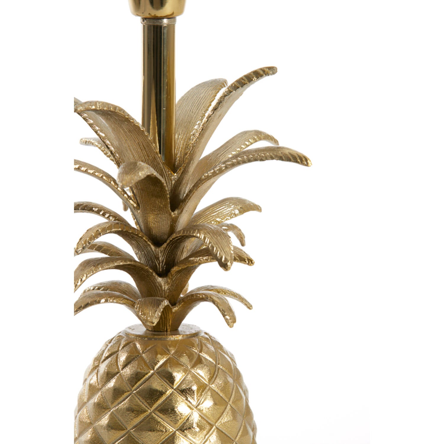 Pineapple Table Lamp Base Only- Gold/ Cream Finishes