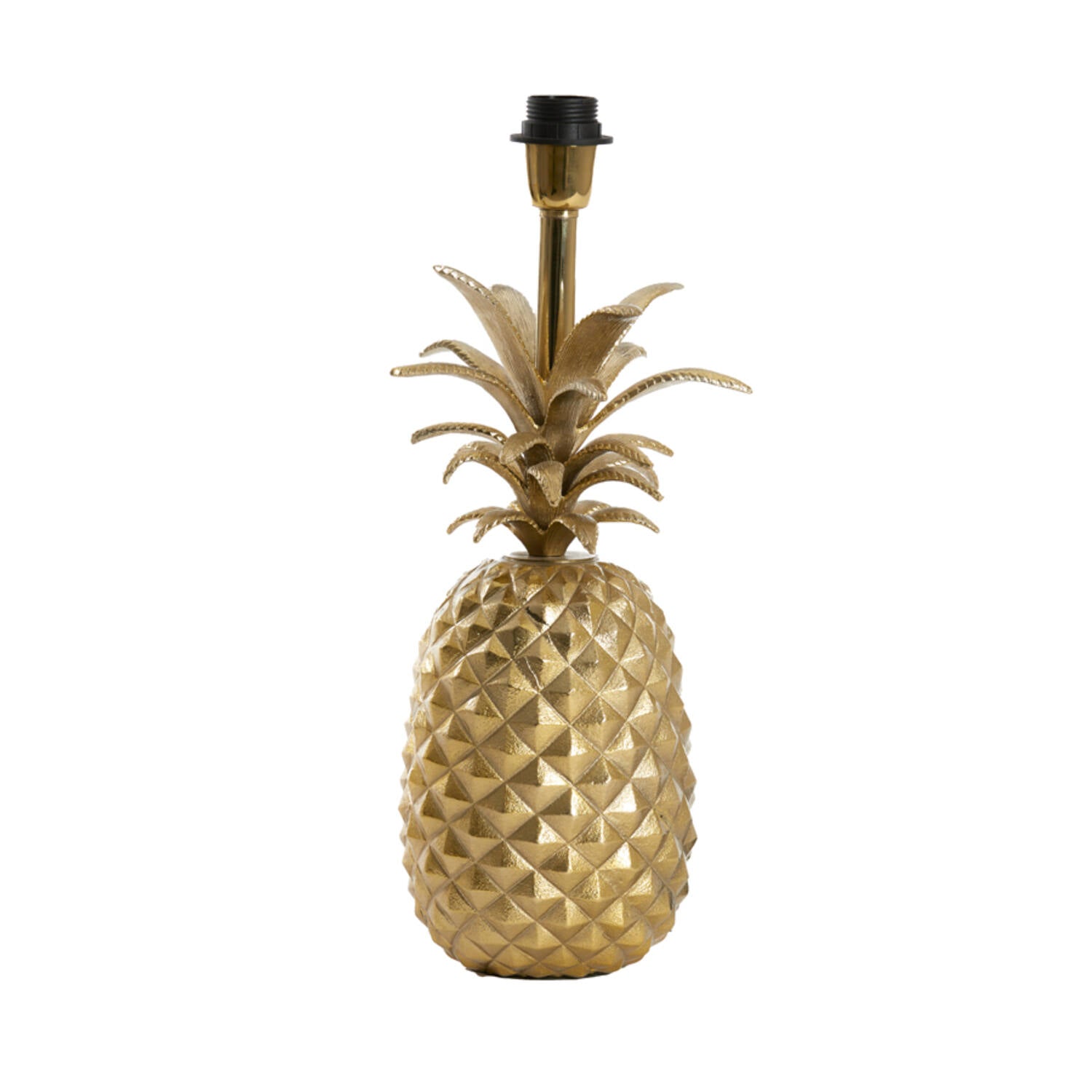 Pineapple Table Lamp Base Only- Gold/ Cream Finishes