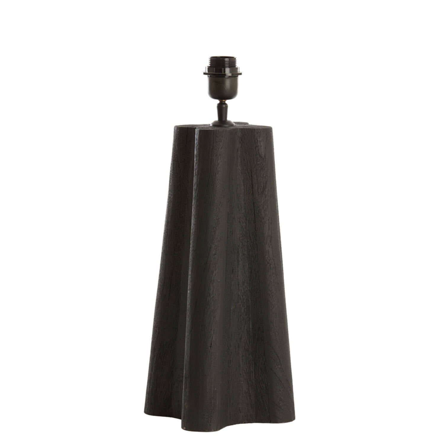 Navelli Table Lamp Base Only- Wood Brown / Natural/ Black