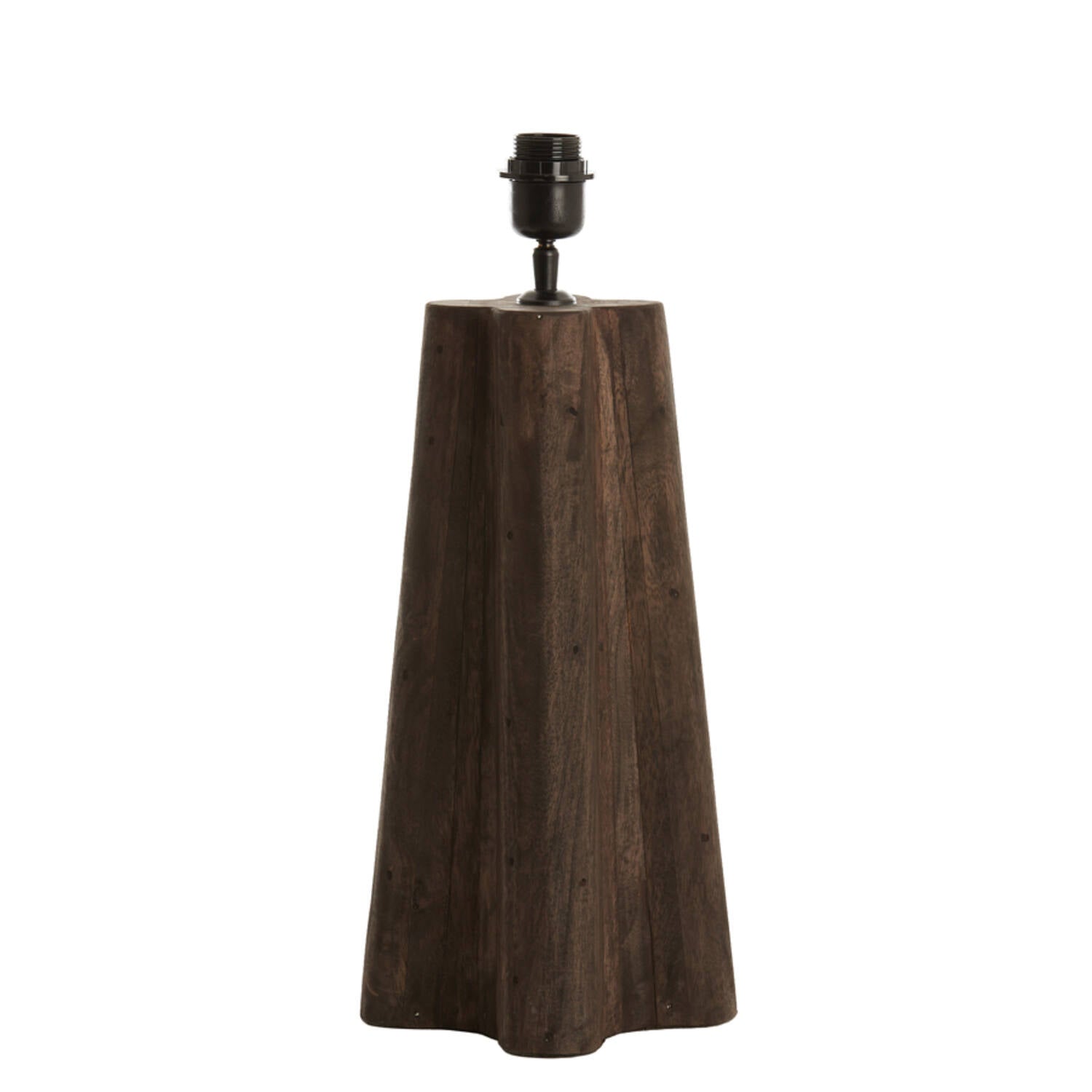 Navelli Table Lamp Base Only- Wood Brown / Natural/ Black