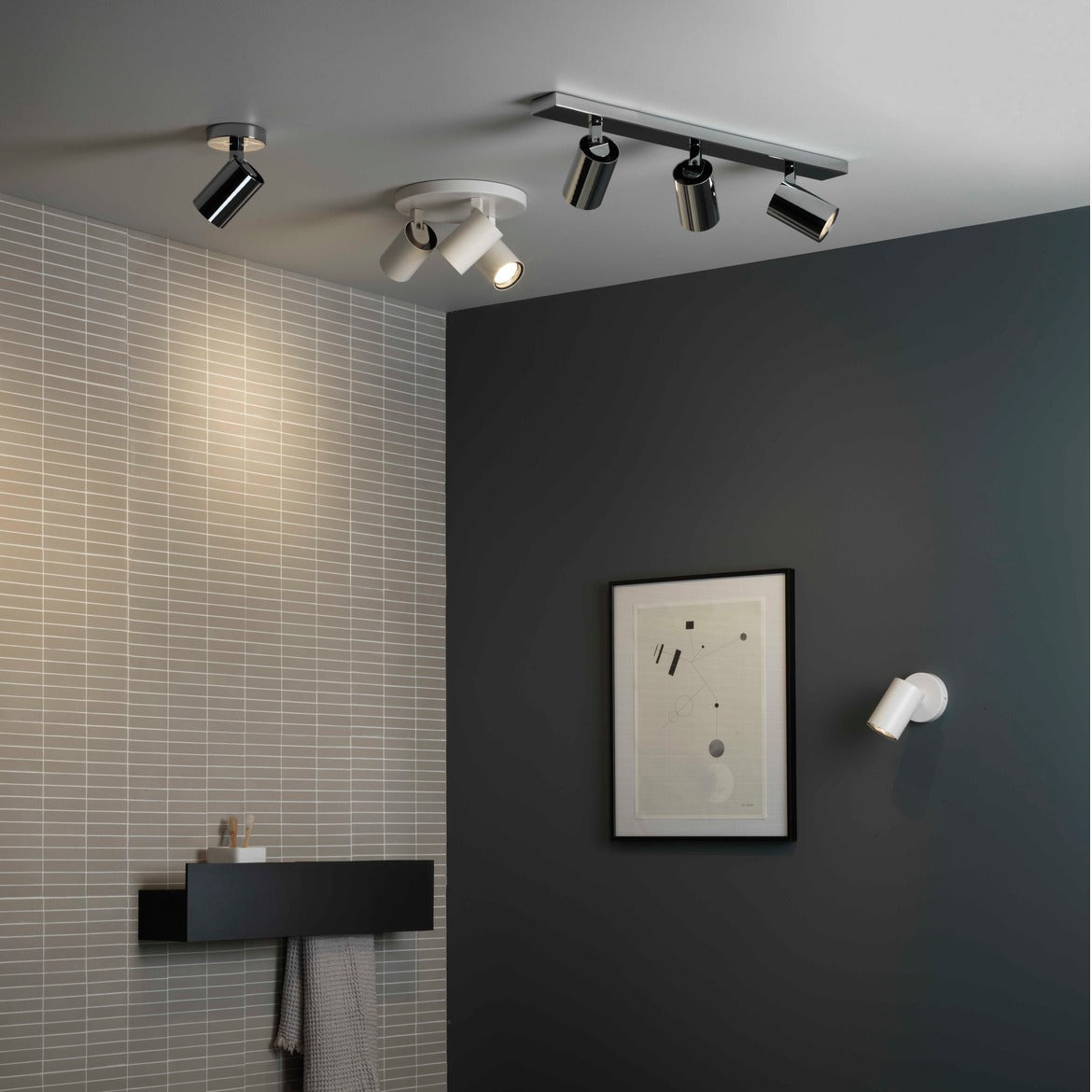 Aqua 3Lt Bathroom Plate Spotlight IP44 - Matt White