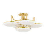Bregman LED Semi Flush - Aged Brass