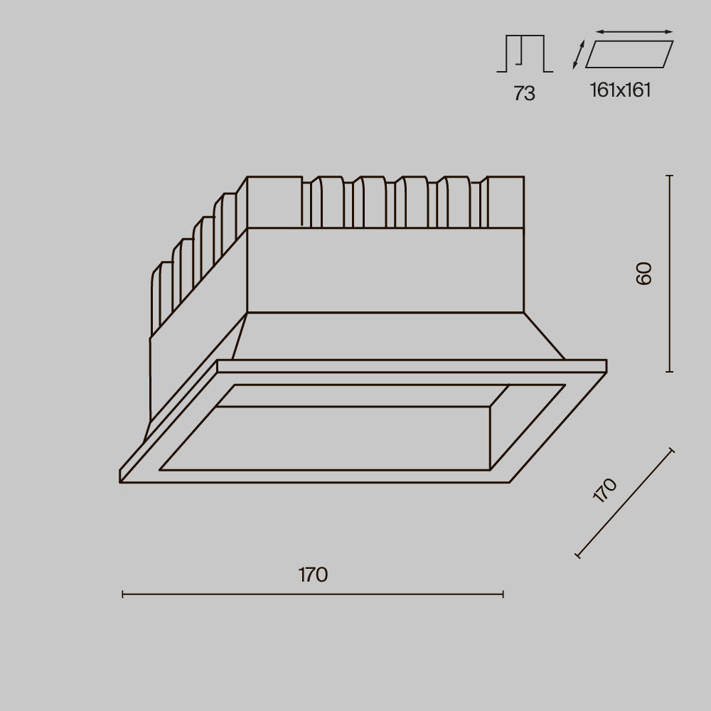 Okno 3000-6000K Adjustable Bathroom Light IP44 - Various Sizes