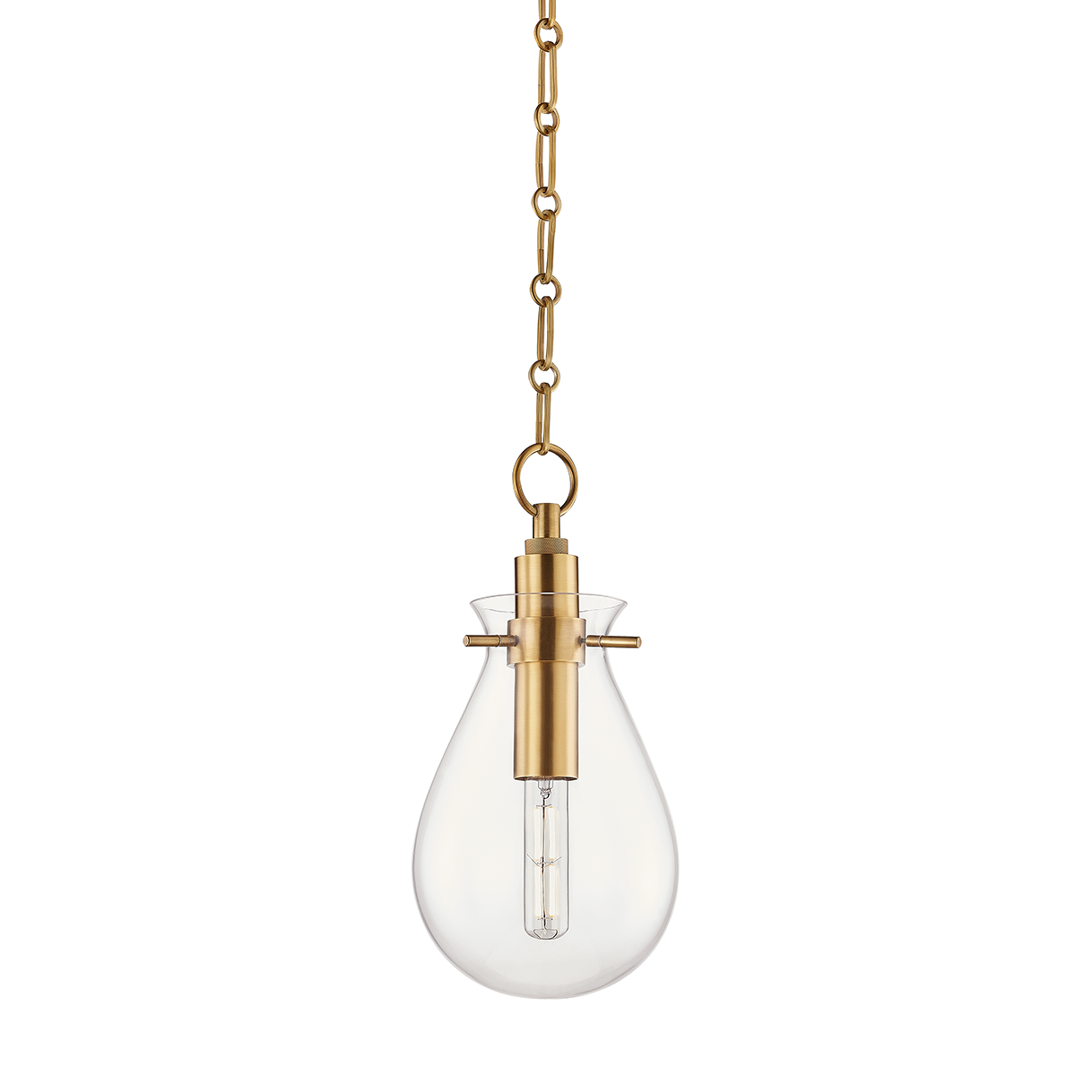 Ivy 1Lt S/M/L Pendant - Brass/Nickel