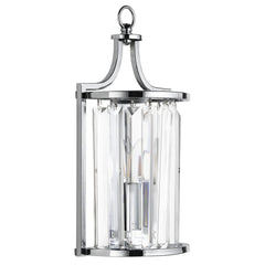 Victoria Wall Light - Chrome Metal & Clear Crystal