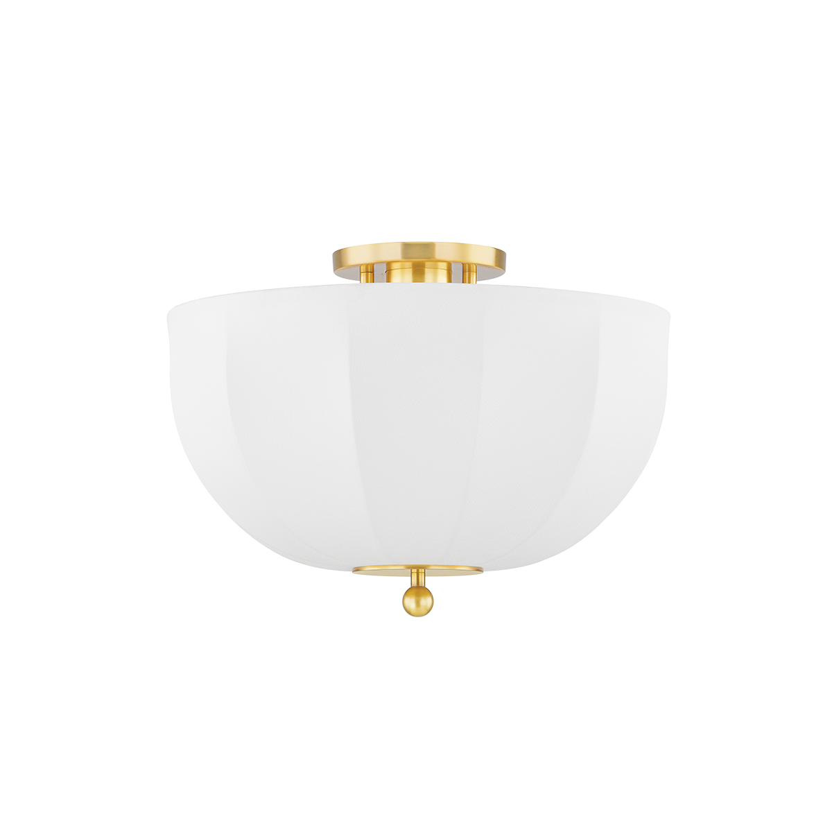 Meshelle 1Lt Flush Mount - Brass