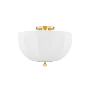 Meshelle 1Lt Flush Mount - Brass