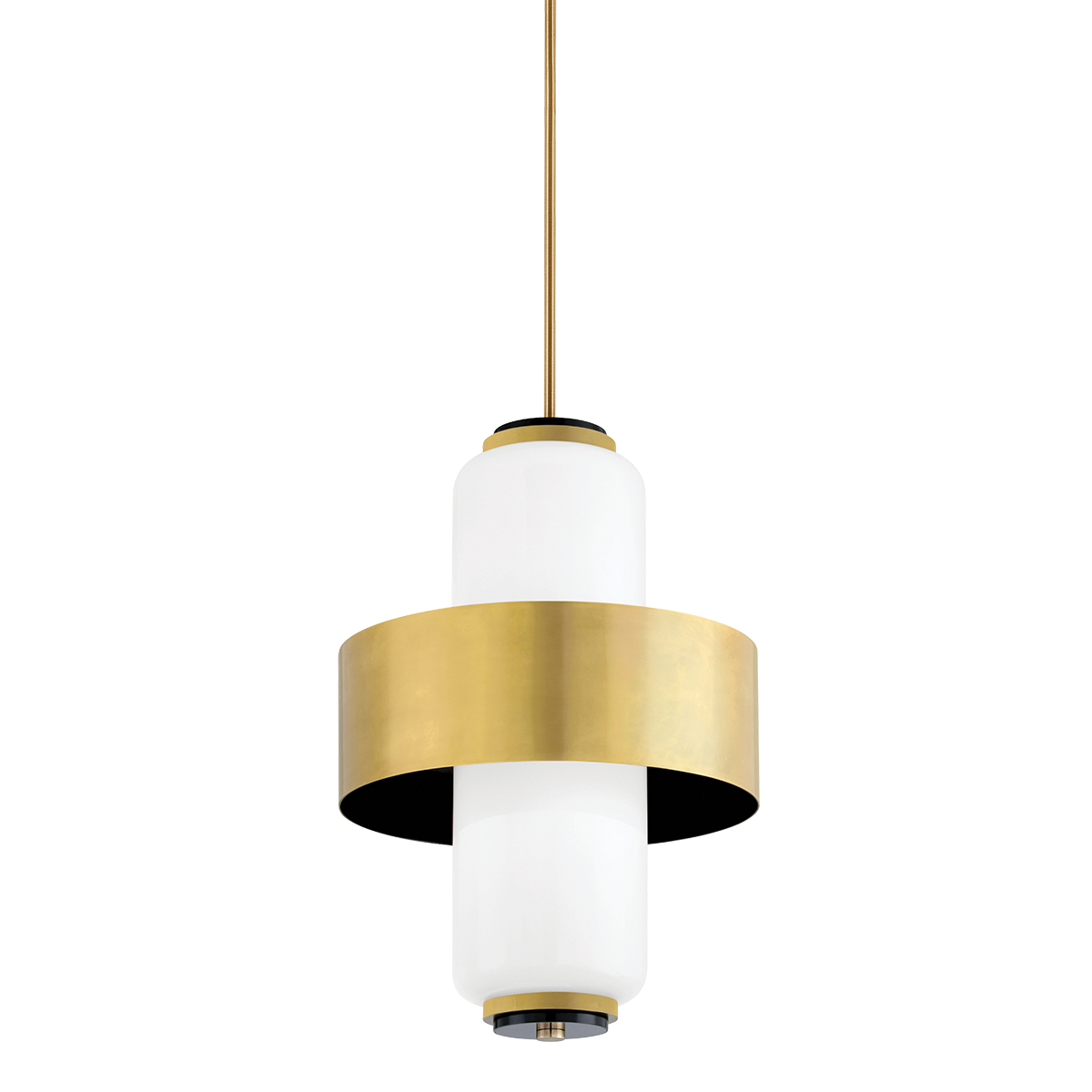 Melrose 4/6Lt Pendant - Brass & Opal