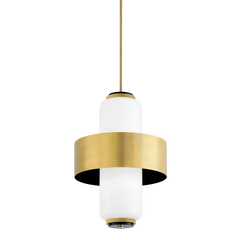 Melrose 4/6Lt Pendant - Brass & Opal