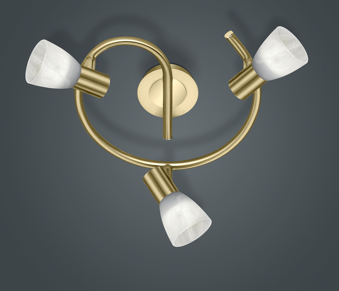 Levisto 3Lt Plate Spotlight - Nickel/Brass