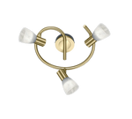 Levisto 3Lt Plate Spotlight - Nickel/Brass