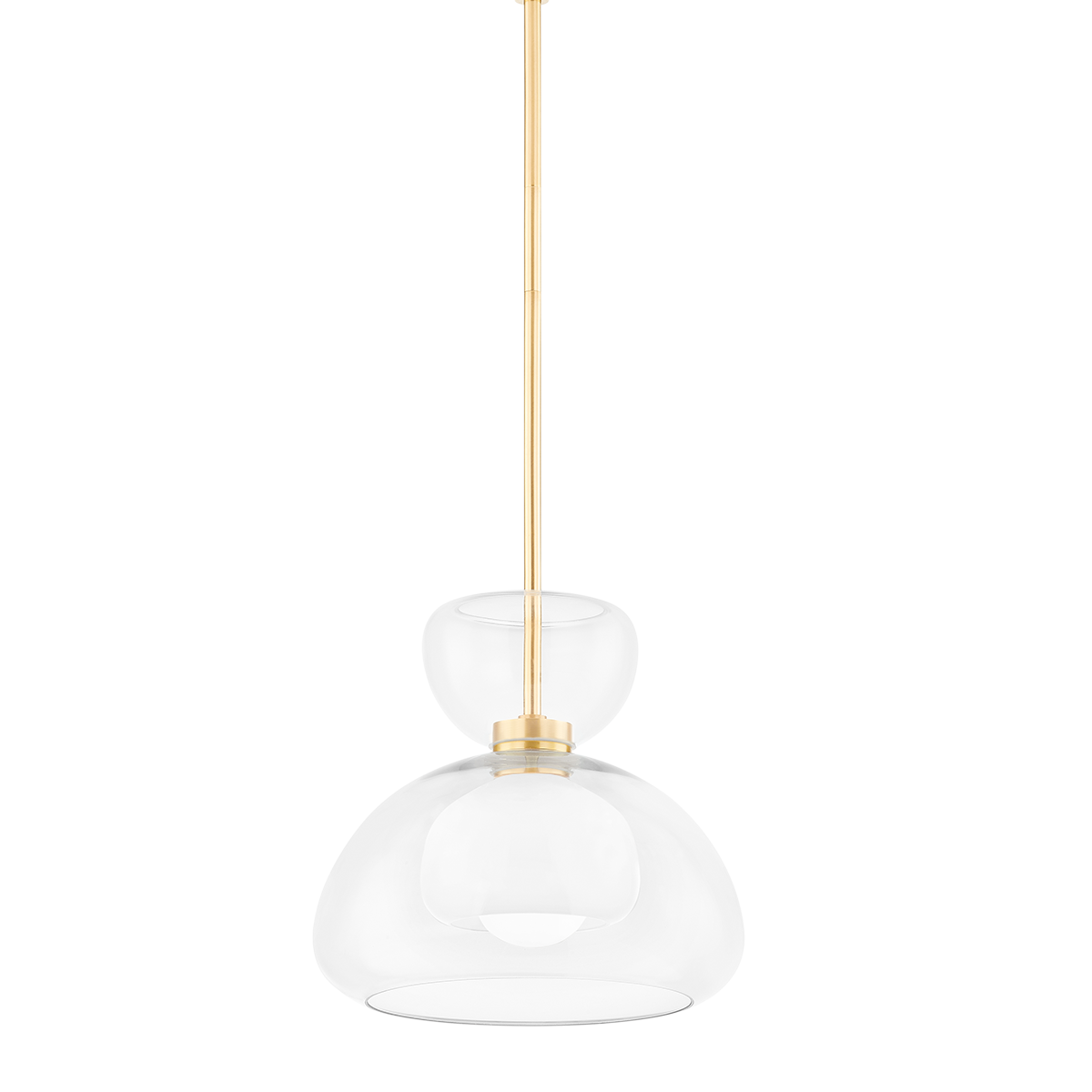 Cortney 1Lt Pendant - Aged Brass