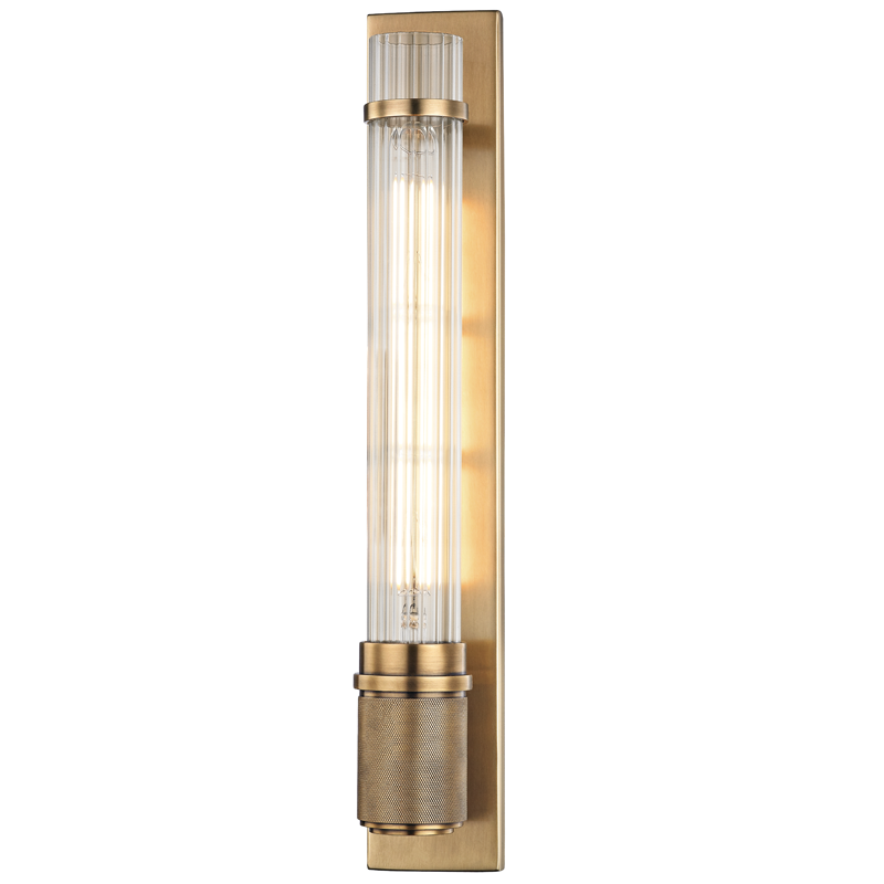 Shaw 1Lt Wall Sconce- Aged Brass/ Old Bronze