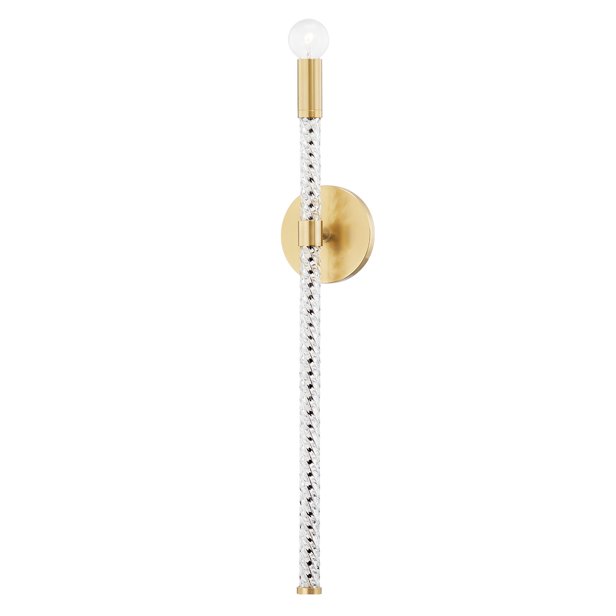 Pippin 1Lt Wall Sconce- Aged Brass/ Polished Nickel