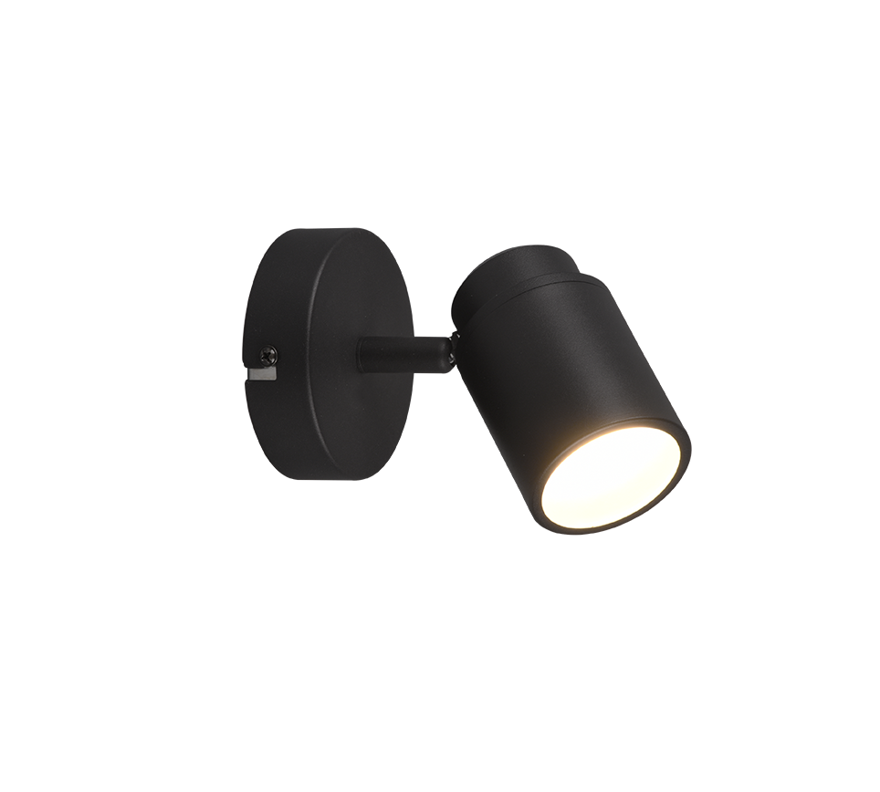 Angelo Wall/Ceiling Spotlight - Chrome/Black